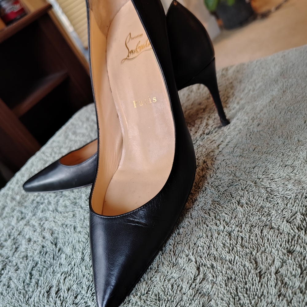 Christian Louboutin Black Leather Heels